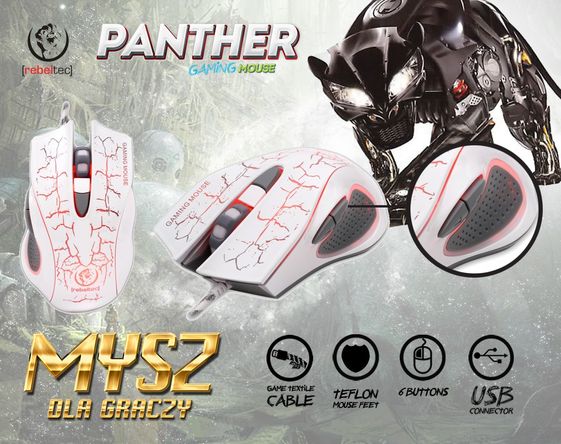 REBELTEC Gamingowa mysz optyczna USB PANTHER - RBLMYS00026