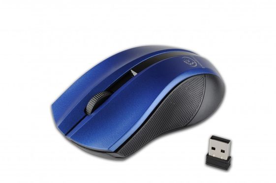 REBELTEC Bezprzewodowa mysz optyczna, GALAXY Blue/silver - RBLMYS00034