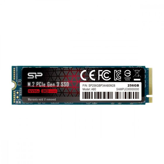 SILICON POWER Dysk SSD A80 256GB M.2 PCIe 3400/3000 MB/s NVMe - SP256GBP34A80M28