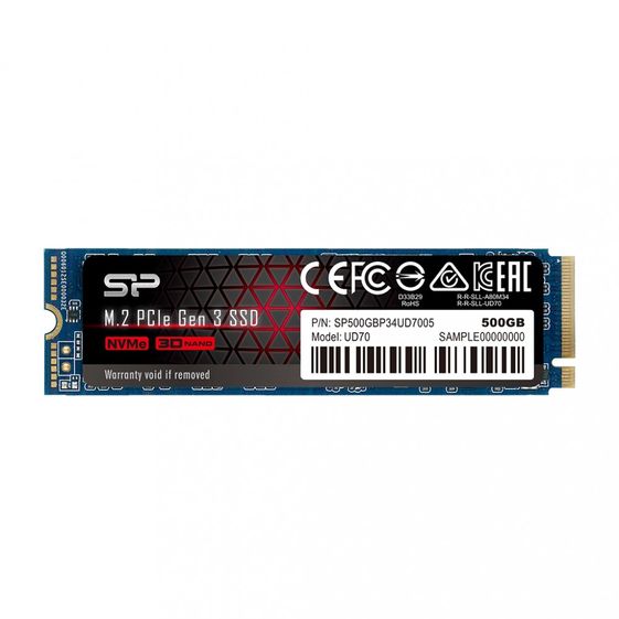 SILICON POWER Dysk SSD UD70 500GB PCIe M.2 2280 NVMe Gen 3x4 3400/3000 MB/s  - SP500GBP34UD7005