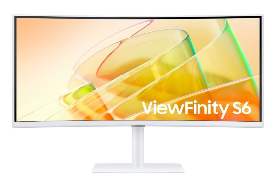 SAMSUNG Monitor 34 cale LS34C650TAUXEN VA 3440x1440 UWQHD 21:9 1xHDMI 1xDP 2xTB 4.0(90W/15W) 3xUSB 3.0 LAN(RJ45) 5ms 100Hz HAS+PIV zakrzyw. gł. biały 3YOnS - LS34C650TAUXEN