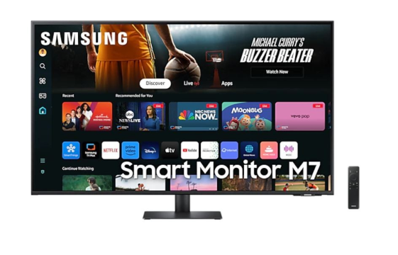 SAMSUNG Monitor 43 cale SMART M70D VA 3840x2160 UHD 16:9 2xHDMI 3xUSB 2.0 1xUSB-C (65W) 4ms 60Hz WiFi/BT głośniki płaski 2Yd2d - LS43DM702UUXDU