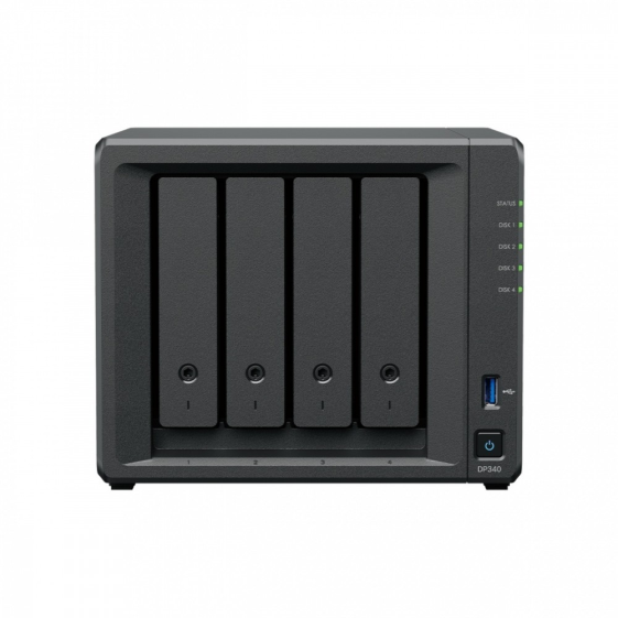 SYNOLOGY Serwer NAS DP340 AMD R1600 16GB 4x8TB 2x400G 3Y - DP340