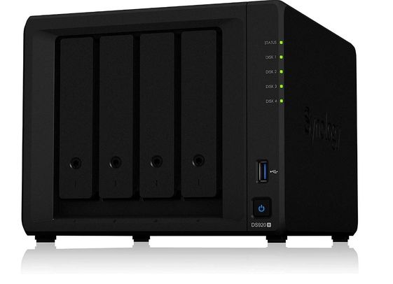 SYNOLOGY Serwer NAS DS920+ 4x0HDD 4GB DDR4 2,0Ghz 2xRJ45 2xUSB3.0 1xeSATA - DS920+