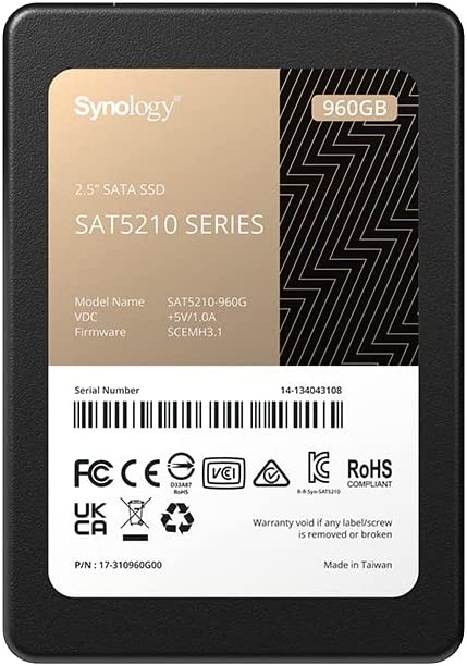 SYNOLOGY Dysk SSD SATA 2,5 960GB 7mm SAT5210-960G - SAT5210-960G