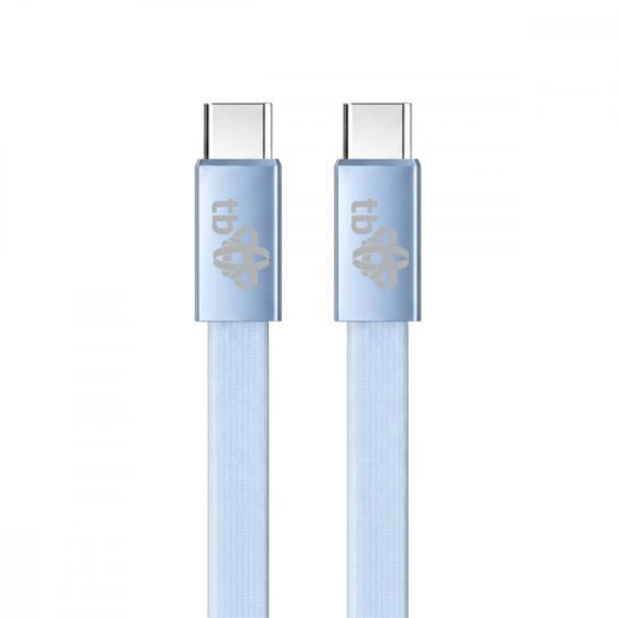 TB Kabel USB C - USB C 1m płaski błękitny - AKTBXKUCCFLAT1N