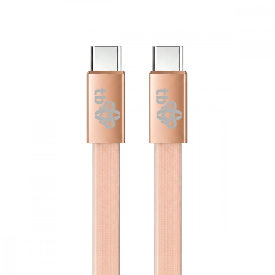 TB Kabel USB C - USB C 1m płaski brzoskwiniowy - AKTBXKUCCFLAT1O
