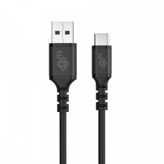 TB Kabel USB-USB C 50 cm silikonowy czarny - AKTBXKUCMISI05B