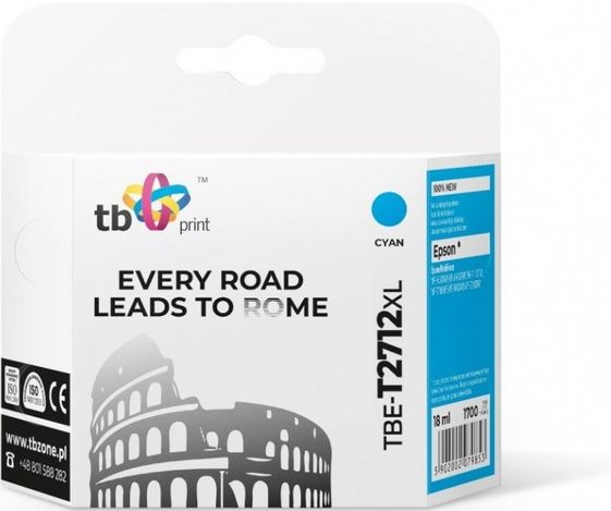 TB PRINT Tusz do Epson WF-3620 TBE-T2712XL cyan 100% nowy - TBE-T2712XL