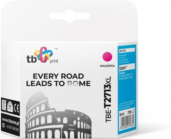 TB PRINT Tusz do Epson WF-3620 TBE-T2713XL magenta 100% nowy - TBE-T2713XL