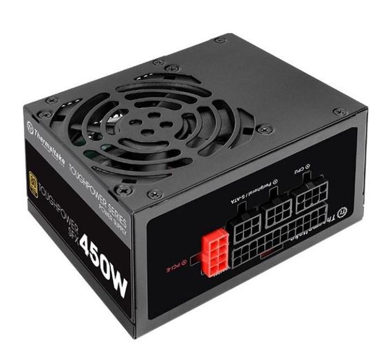 THERMALTAKE Zasilacz Toughpower SFX 450W Modular (80+ Gold, 2xPEG, 80mm)  - PS-STP-0450FPCGEU-G
