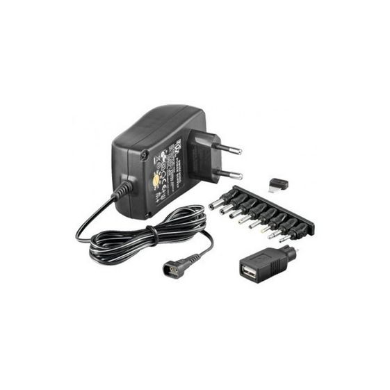 TECHLY Uniwersalny zasilacz sieciowy 3-12V 2.25A 27W z 9 końcówkami  - 301955