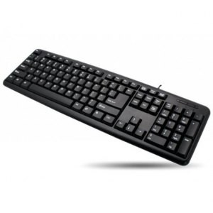 TECHLY Klawiatura USB 104 klawisze, układ US, czarna  - 302839