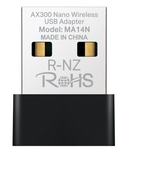 TP-LINK Karta sieciowa Mercusys  AX300 NanoWi-Fi USB Adapter                             SPEED: 287 Mbps at 2.4 GHz - MA14N
