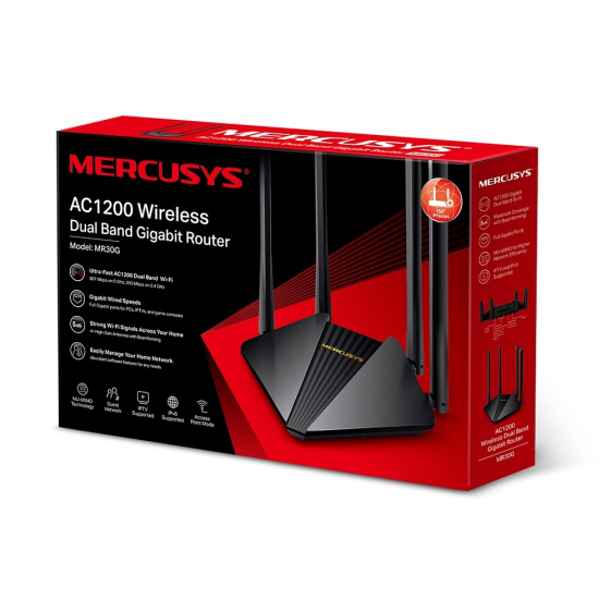 TP-LINK Router Mercusys MR30G AC1200 1WAN 2LAN  - MR30G