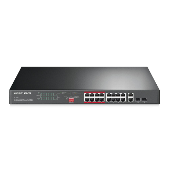 TP-LINK Przełącznik MS118CP 16-Port 10/100M + 2-Port G Rack Sw16PoE  - MS118CP