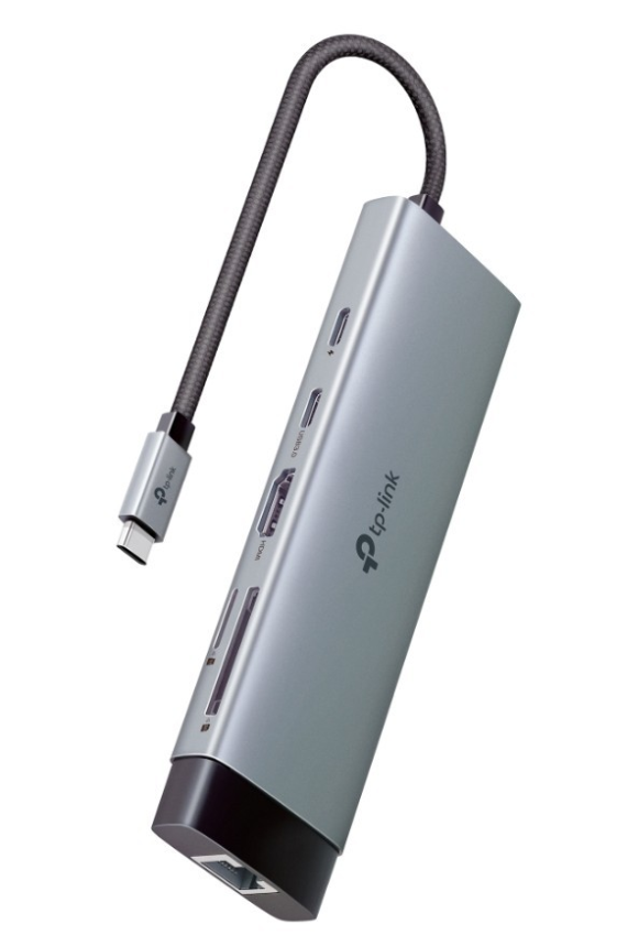 TP-LINK Hub     USB Type-C 9-Port                               SPEC: 1 × USB-C Connector,1 × HDMI 4K 60Hz Port,1 × USB-C PD 100W Port,       1 × SD - UH9120C