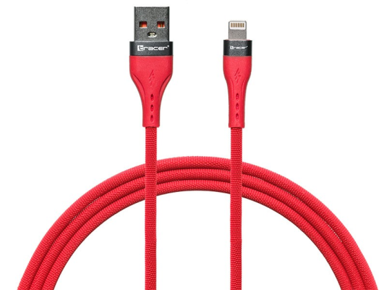 TRACER Kabel USB A - Lightning 1m Czerwony - TRAKBK47492