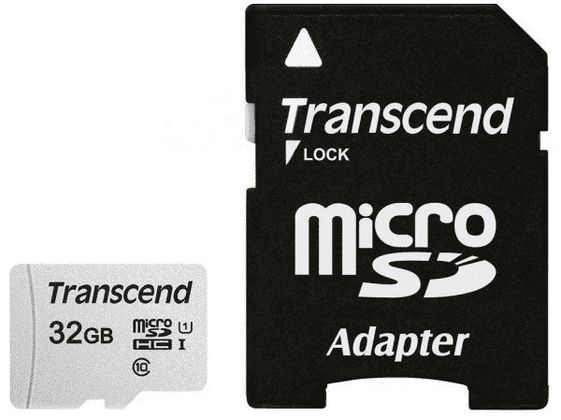 TRANSCEND Karta pamięci microSDHC 32G Class10 V30 95/20 MB/s + adapter - TS32GUSD300S-A