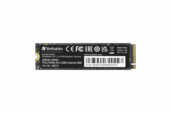 VERBATIM Dysk Vi3000 PCIe NVM M.2 SSD 256 GB 3100/1300MB/s  - DQVE49373PLG