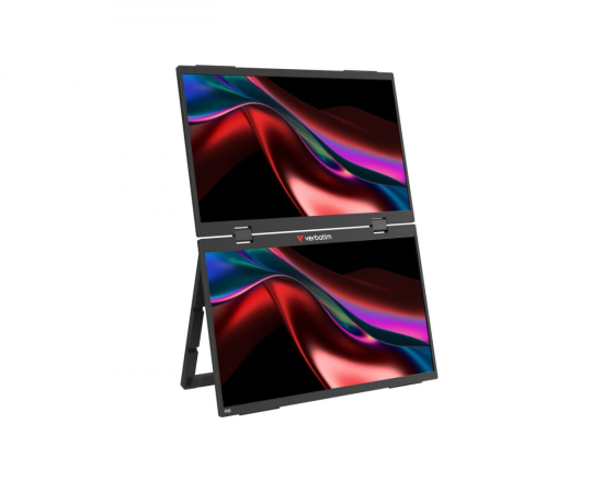 VERBATIM Monitor dotykowy DUAL Essentialis 2x 15,6  Full HD 60Hz  - GMVE32403PLG