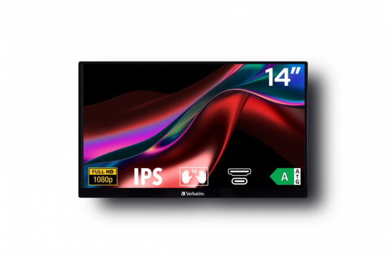 VERBATIM Przenośny Monitor dotykowy PMT-14 Full HD - GMVE49591PLG