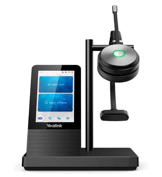 Yealink Słuchawki bezprzewodowe WH66 Mono stojak ładujący Teams Dect  - 1308002