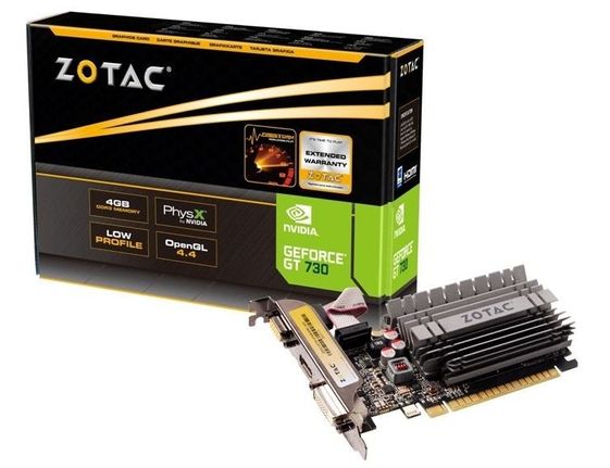 ZOTAC Karta graficzna GeForce GT730 4GB DDR3 64bit DVI/HDMI/VGA - ZT-71115-20L