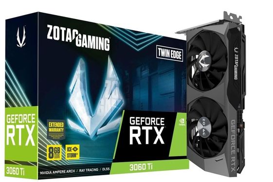 ZOTAC Karta graficzna GeForce RTX 3060Ti Twin Edge 8GB GDDR6X 256bit 3DP/HDMI - ZT-A30610E-10M