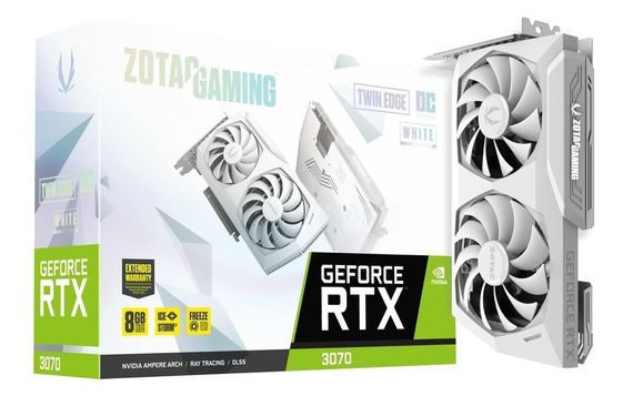 ZOTAC Karta graficzna GeForce RTX 3070 Twin Edge OC 8GB White Edition GDDR6 3DP/HDMI - ZT-A30700J-10P