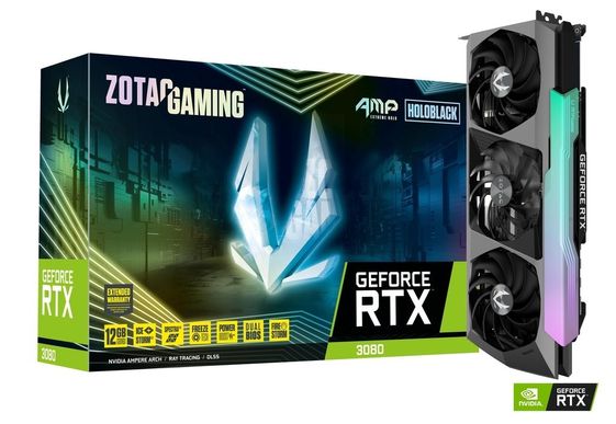 ZOTAC Karta graficzna GeForce RTX 3080 AMP Extreme Holo LHR 12GB GDDR6X 384bit 3DP/HDMI - ZT-A30820B-10PLHR