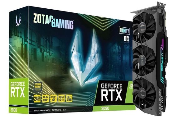 ZOTAC Karta graficzna GeForce RTX 3090 Trinity OC 24GB GDDR6X 384bit 3DP/HDMI  - ZT-A30900J-10P