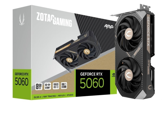 ZOTAC Karta graficzna GeForce RTX 5060 AMP 8GB GDDR7 128bit 3DP/HDMI - ZT-B50600F-10M