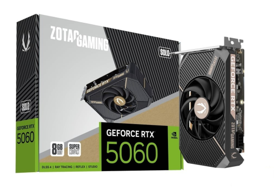 ZOTAC Karta graficzna GeForce RTX 5060 SOLO 8GB GDDR7 128bit 3DP/HDMI - ZT-B50600G-10L