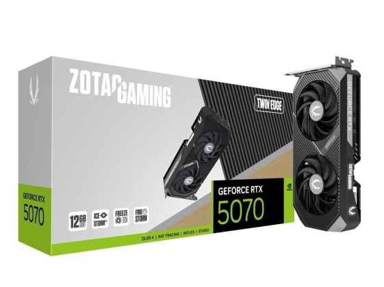 ZOTAC Karta graficzna GeForce RTX 5070 TWIN EDGE 12GB GDDR7 192bit 3DP/HDMI - ZT-B50700E-10P