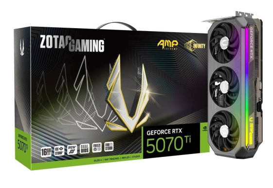 ZOTAC Karta graficzna GeForce RTX 5070 Ti AMP EXTREME INFINITY 16GB GDDR7 256bit 3DP/HDMI - ZT-B50710B-10P