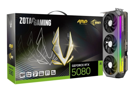 ZOTAC Karta graficzna GeForce RTX 5080 AMP EXTREME INFINITY 16GB GDDR7 256bit 3DP/HDMI - ZT-B50800B-10P