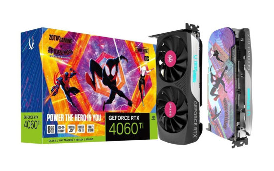 ZOTAC Karta graficzna GeForce RTX 4060 Ti Twing Edge OC SPIDER-MAN 8GB GDDR6 128bit  - ZT-D40610H-10SMP