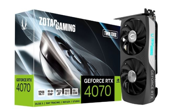 ZOTAC Karta graficzna GeForce RTX 4070 TWIN EDGE 12GB GDDR6X 192bit 3DP - ZT-D40700E-10M
