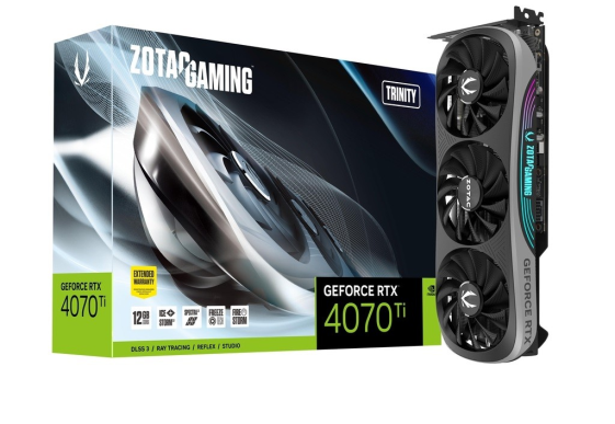 ZOTAC Karta graficzna GeForce RTX 4070 Ti TRINITY 12GB GDDR6X 192bit 3DP/HDMI - ZT-D40710D-10P