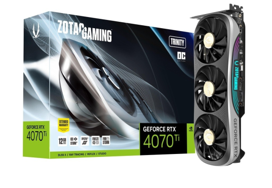 ZOTAC Karta graficzna GeForce RTX 4070 Ti TRINITY OC 12GB GDDR6X 192bit 3DP/HDMI - ZT-D40710J-10P