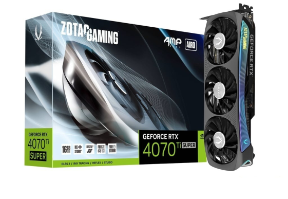 ZOTAC Karta graficzna GeForce RTX 4070 Ti SUPER AMP AIRO 16GB GDDR6X 256bit - ZT-D40730F2-10P