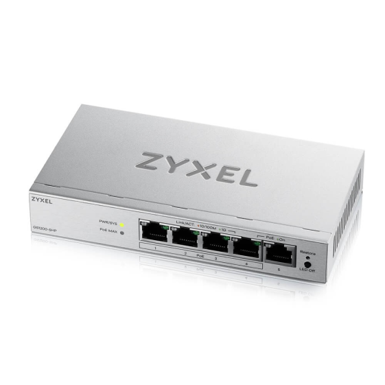 ZYXEL Przełącznik POE 5xGE L2 GS1200-5HPV3-EU0101F  - GS1200-5HPV3-EU0101F