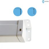 4WORLD Ekran projekcyjny elektryczny, ścienny, sufitowy z pilotem 152X152 1:1 matowy biały - 09459 - Zdjęcie 5