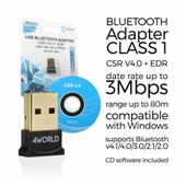 4WORLD Adapter Bluetooth 4.0 EDR USB SuperSpeed Class1 zasięg 80m - 10242 - Zdjęcie 4