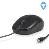 4WORLD Mysz optyczna USB CLASSIC, 1200DPI, czarna - 06627 - Zdjęcie 3