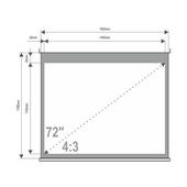 4WORLD Ekran projekcyjny ze statywem 145x110 (72'',4:3) biały mat - 08144 - Zdjęcie 2