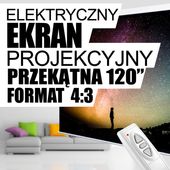 4WORLD Elektryczny Ścienny/Sufitowy Ekran Projekcyjny z Pilotem 244x183 (4:3) Matt White - 09470 - Zdjęcie 7