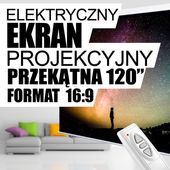 4WORLD Elektryczny Ścienny/Sufitowy Ekran Projekcyjny z Pilotem 265x149 (16:9) Matt White - 09472 - Zdjęcie 7