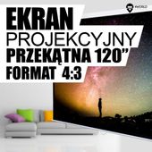 4WORLD Ekran Projekcyjny + kabel HDMI GRATIS 244x183 (1:1) Matt White - Z08142 - Zdjęcie 5